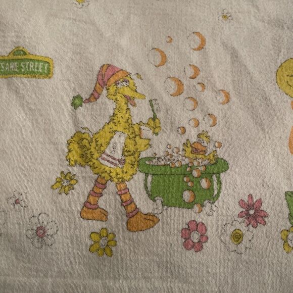 Sesame Street Big Bird Vintage Baby Toddler Receiving Crib Blanket 31x26 in - Picture 6 of 7